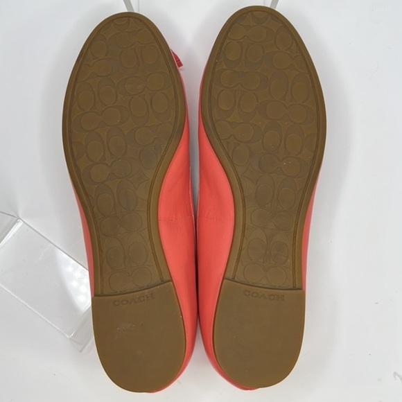 COACH Benni Woman’s Coral Ballet Flat with Tassel  Sz 7 - Picture 8 of 11